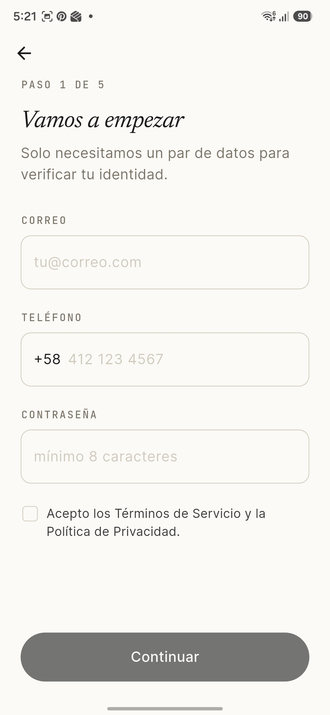 Registro en Alivia